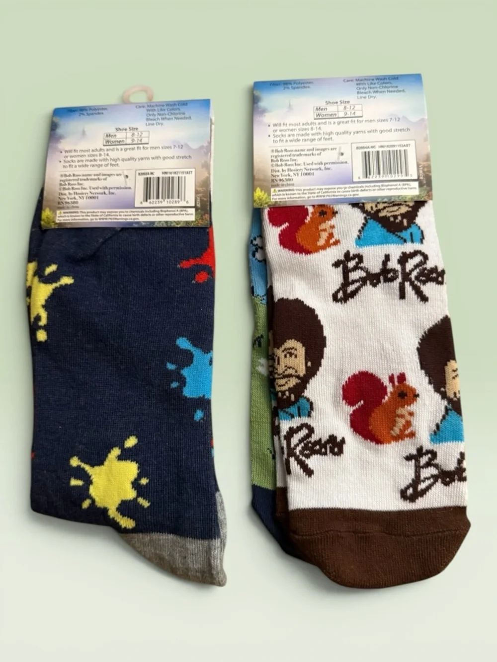 Bob Ross Unisex Novelty Socks